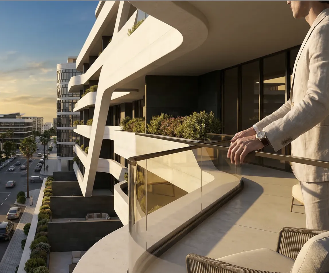 Fox Hills architectural balcony detail